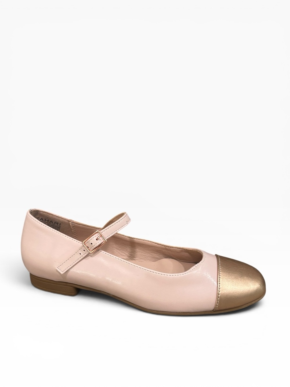 Tahari "Loft" Mary Jane Flat Vegan Leather Pink Rose Gold Size 8 - Picture 5 of 10